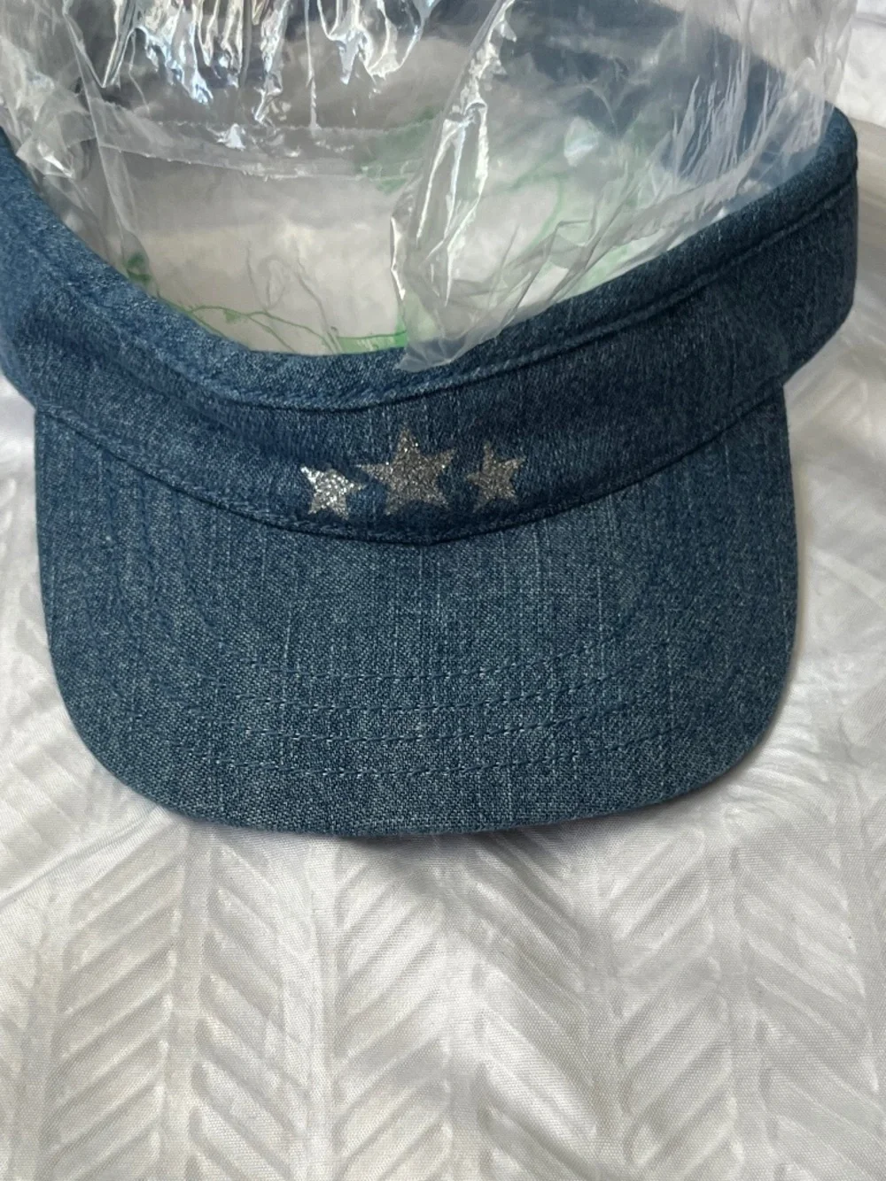 Gymboree Falling Stars Baby Top & Denim Visor Set 6-12 Months 6-18 VTG
